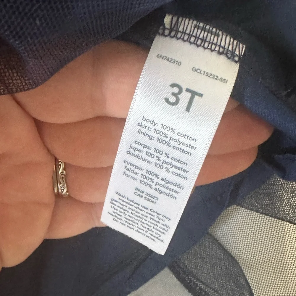 Oshkosh Girls Tutu Denim Dress Navy size 3T